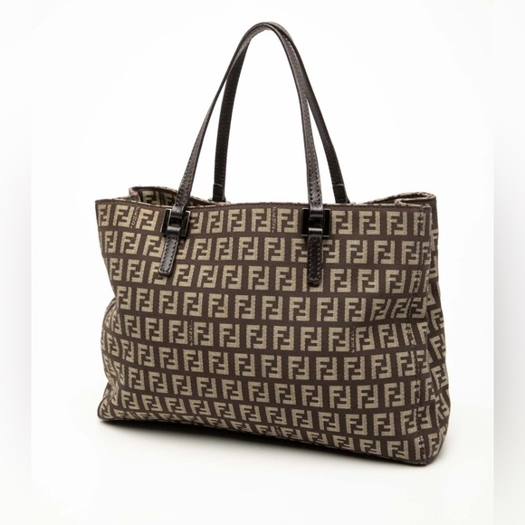 🤎 FENDI “Small Zucchino Canvas Tote” {Authenticated} 🤎 ⭐️Excellent Condition⭐️